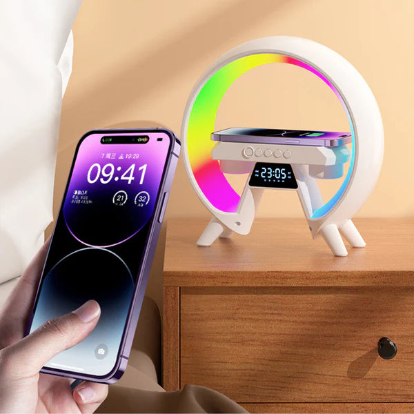 Smart LED Bluetooth Speaker with Wireless Charging