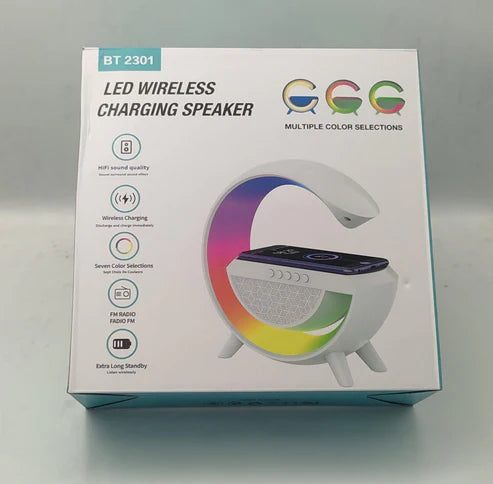 Smart LED Bluetooth Speaker with Wireless Charging